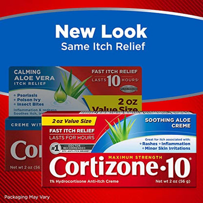 Cortizone 10 Maximum Strength Anti-Itch Cream with Soothing Aloe, 1% Hyd Cortizone 10Buy Supplements Australia