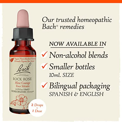 Bach Original Flower Remedies, Rock Rose for Courage (Non-Alcohol Formula), Natural Homeopathic BachBuy Supplements Australia