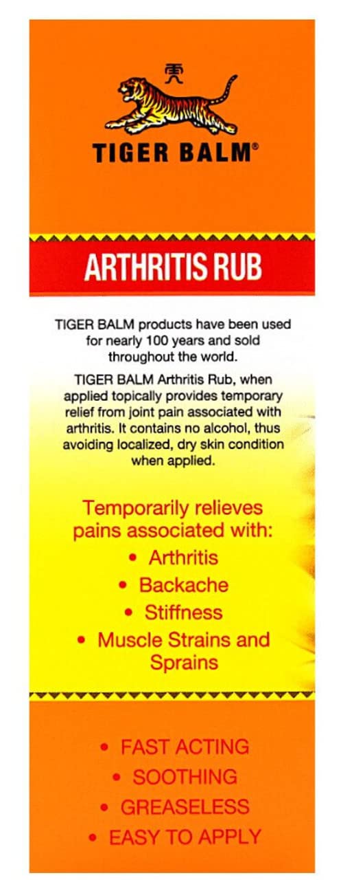 Tiger Balm Arthritis Rub, 4 Ounce -- 3 per case. Tiger BalmBuy Supplements Australia