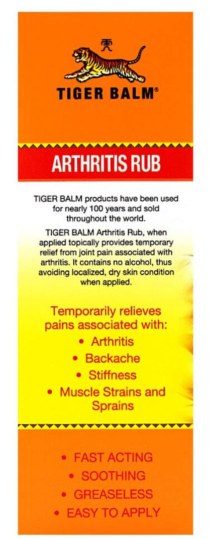Tiger Balm Arthritis Rub, 4 Ounce -- 3 per case. Tiger BalmBuy Supplements Australia