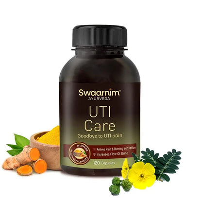 Swaarnim UTI Care, Ayurvedic Healthy Supplements for Women Health, Rich in Natural Extracts, 100% Natural - No Added Chemicals and Gluten Free, 120 Capsules SwaarnimBuy Supplements Australia