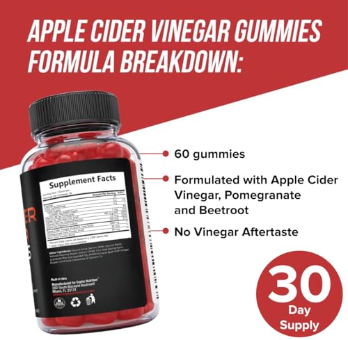 Apple Cider Vinegar Gummies with Mother- 1000mg - Supplement Formulated to Support ORPHIC NUTRITIONBuy Supplements Australia