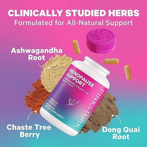 Pink Stork Menopause Supplements for Women with Ashwagandha and Black Cohosh Pink StorkBuy Supplements Australia