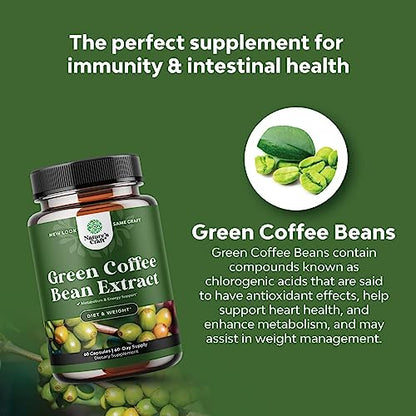Pure Green Coffee Bean Extract Supplement – Best for Weight Loss Appetite Suppressant Natures CraftBuy Supplements Australia