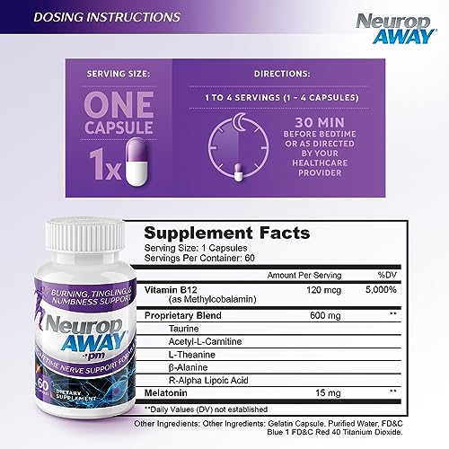 NeuropAWAY Nerve Support PM | 60 Capsules NeuropAWAYBuy Supplements Australia
