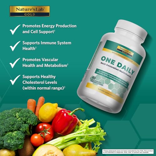 Nature's Lab Gold One Daily Multivitamin - Contains 19 Essential Vitamins & Minerals including Vitamin C, D3 & Zinc - 60 Capsules (2 Month Supply) Nature's LabBuy Supplements Australia