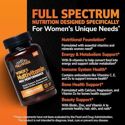21st Century Full Fuel 365 Active Women’s Multivitamin, 120 Tablets, Daily Vitamins and Minerals for Energy, Muscle Support, Immune Health 21st Century