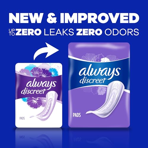 Always Discreet Adult Moderate Long Incontinence Pads, Up to 100% Leak-Free Protection, 54 Count Always DiscreetBuy Supplements Australia