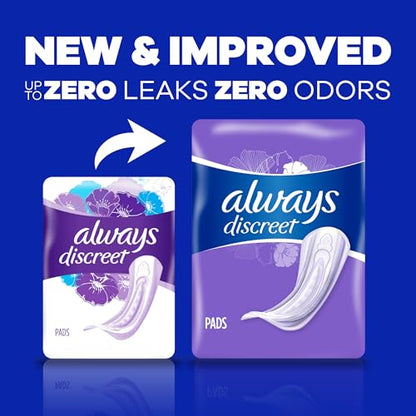 Always Discreet Adult Moderate Long Incontinence Pads, Up to 100% Leak-Free Protection, 54 Count Always DiscreetBuy Supplements Australia