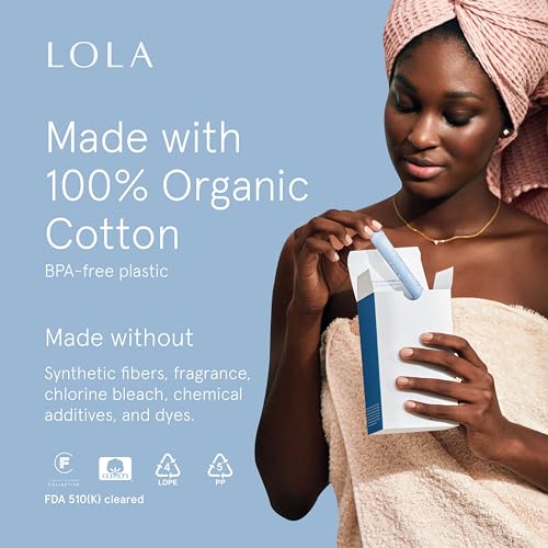LOLA Organic Cotton Tampons, 8 Count - Tampons Regular, Period Feminine Hygiene Products LOLABuy Supplements Australia