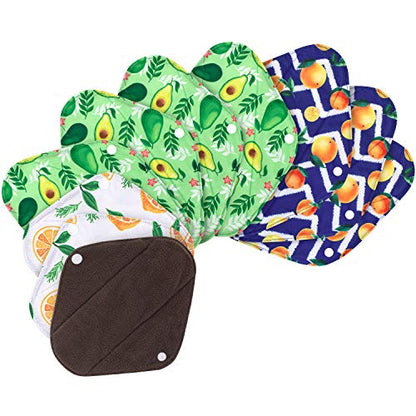 Teamoy 10pcs Cloth Panty Liners, Reusable Sanitary Pads with Wet Bag, Washable Cloth Menstrual Pads TeamoyBuy Supplements Australia