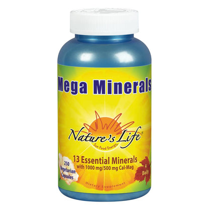 Nature's Life Mega Minerals Complex | Complete Multi Mineral + Vitamin D Supplement | 250 Vegetarian Capsules Nature's LifeBuy Supplements Australia