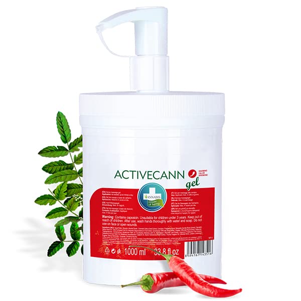 Annabis ACTIVECANN Natural Vegan Joint & Muscle Warming Gel with Organic Hemp - Quick Absorbing - Non-Sticky - Neck and Back, Elbows and Knees, Muscles and Joints AnnabisBuy Supplements Australia