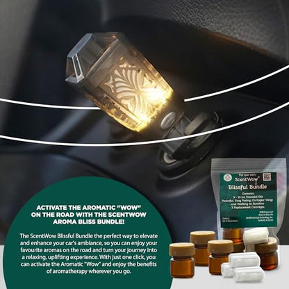 ScentWow® Aromatherapy Car Diffuser Refill Essential Oil Bundle with Three Refill Pads and 10ml Bottles Belle AromaBuy Supplements Australia