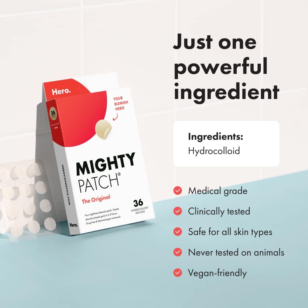 Mighty Patch Original from Hero Cosmetics - Hydrocolloid Acne Pimple Mighty PatchBuy Supplements Australia