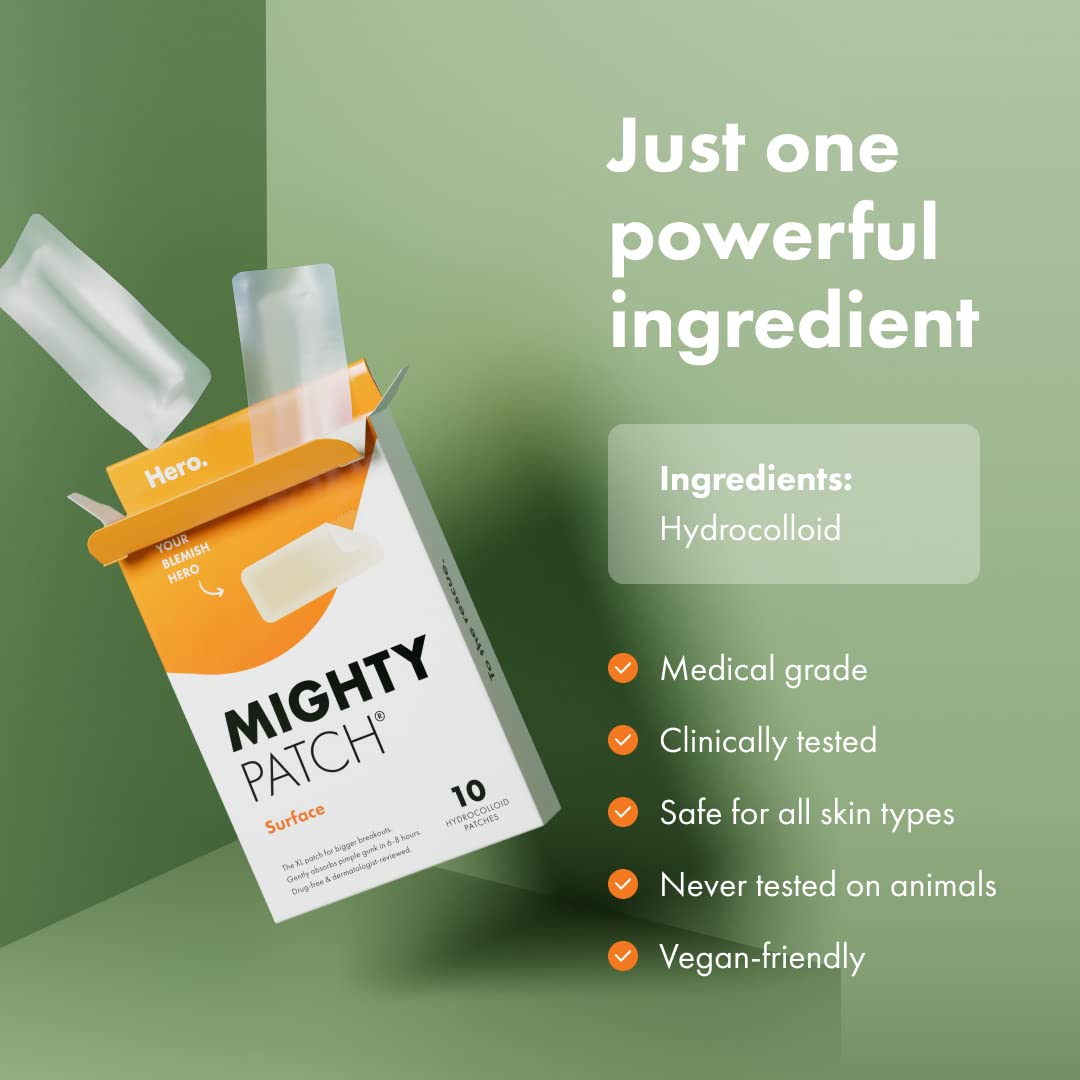 Mighty Patch™ Surface patch from Hero Cosmetics - Hydrocolloid Spot Patch for Body Mighty PatchBuy Supplements Australia