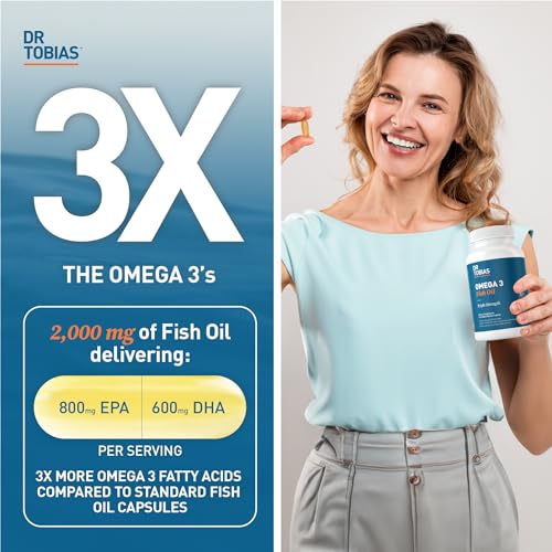 Dr. Tobias Omega 3 Fish Oil, 800 mg EPA 600 mg DHA Omega 3 Supplement for Heart Dr. TobiasBuy Supplements Australia