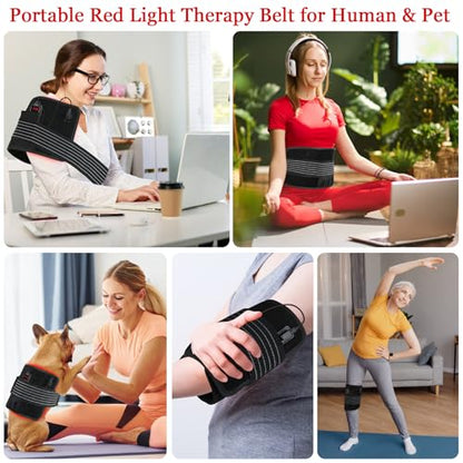 Yofalo 660nm LED Red Light and 850nm Near Infrared Red Light Therapy Belt Device for Body Pain Waist yofaloBuy Supplements Australia