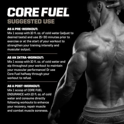 PMD Sports Core Fuel Endurance, Performance & Recovery - BCAAs, EAAs, Beta Alanine, Betaine Anhydrous, Glutamine, Electrolytes - Muscle Growth, Strength - Stim Free, Tropical Fruit Punch (25 Servings)