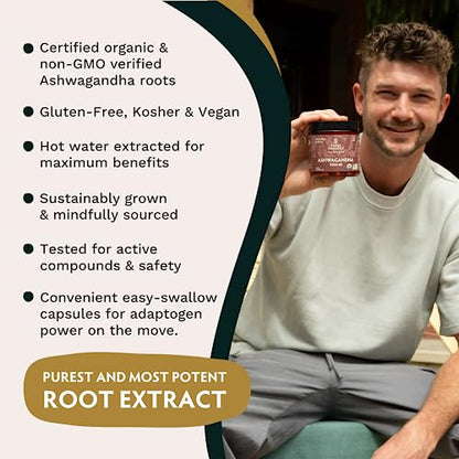 TRIBE ORGANICS Vegan Ashwagandha KSM 66 Pure Organic Root Powder Extract Ayurvedi TRIBE ORGANICSBuy Supplements Australia