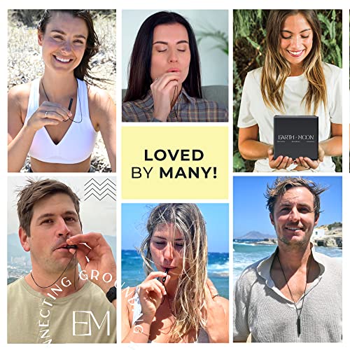 Mindful Breathing Necklace for Anxiety Stress Relief - Earth and Moon Stainless Steel Anxiety EARTH AND MOONBuy Supplements Australia