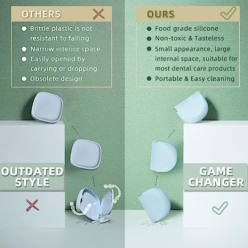 2 Pack Silicone Retainer Case with Lanyard Soft Slim Cute Aligner Case Holder Dental Thin onbuwwsBuy Supplements Australia