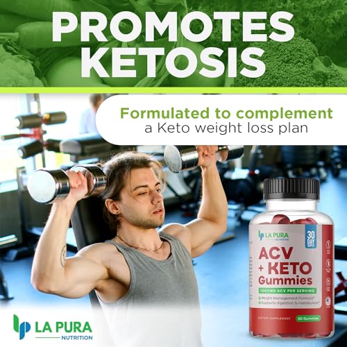LaPura ACV 1000 mg + Keto Gummies for Weight Loss, 60 Gummies - 1000 mg Apple Cider LaPuraBuy Supplements Australia