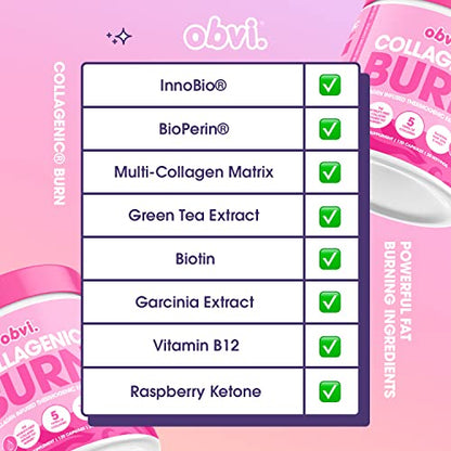 Obvi Collagenic Burn, Collagenic Fat Burner, Thermogenic Fat Burner for Weight Loss ObviBuy Supplements Australia