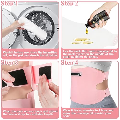 Fshyos Upgrade Castor Oil Wrap Plus Size Kit with Unrefined Castor Oil for Liver Detox FshyosBuy Supplements Australia