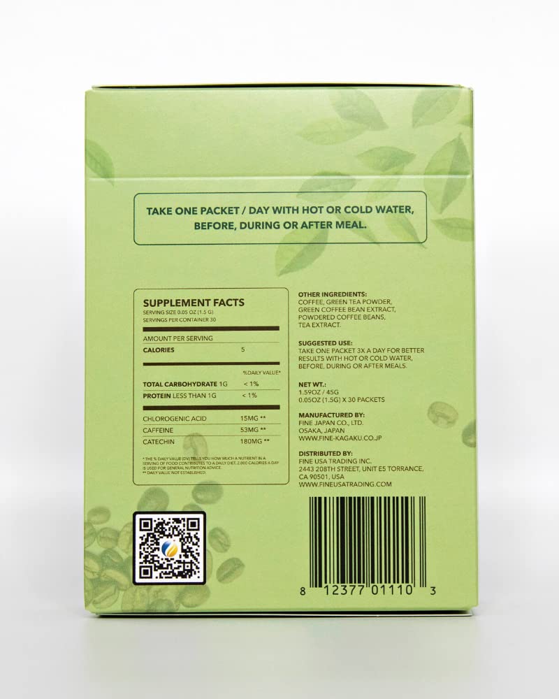 Fine USA Green Tea & Coffee | Clean Energy & Focus | Boost Metabolism | Catechins FINE USABuy Supplements Australia