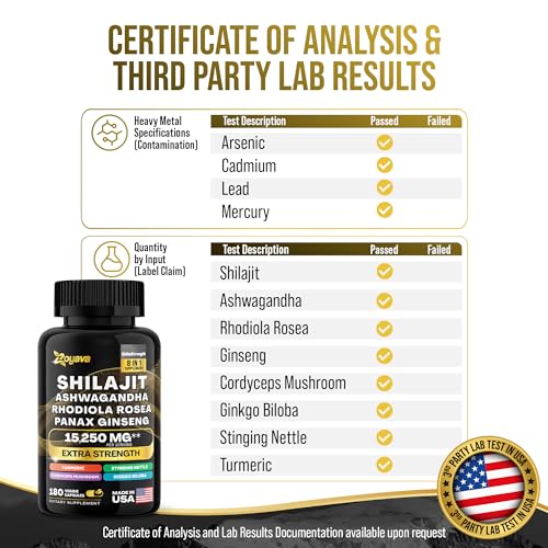 Zoyava Shilajit 9000MG Radiant Health Blend Ashwagandha 2000MG Rhodiola Rosea ZoyavaBuy Supplements Australia