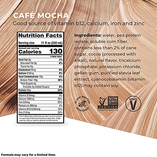 Evolve Plant Based Protein Shake, Café Mocha, 20g Vegan Protein, Dairy Free, No Artificial EvolveBuy Supplements Australia