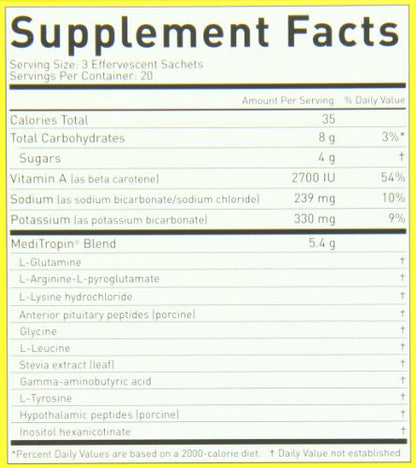 Nutraceutics Meditropin – Anti-Aging Amino Acid Supplement for Adults – Supports Natural Growth Hormone Production, Vitality & Recovery – 60 Sachets NutraceuticsBuy Supplements Australia
