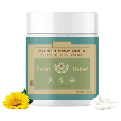 HANGWON Total Relief Magnesium Soothing Cream Advanced nerve Comfort with Arnica, Menthol, MSM,Fast-Absorbing for Relief Joint, Feet, Hands, Legs, Muscles, and Waist, Natural Ingredient -4floz/114g HANGWONBuy Supplements Australia