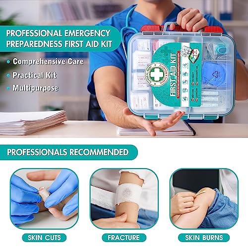 General Medi 420 Pieces Professional First Aid Kit - HardCase First Aid Box - Contains General MediBuy Supplements Australia