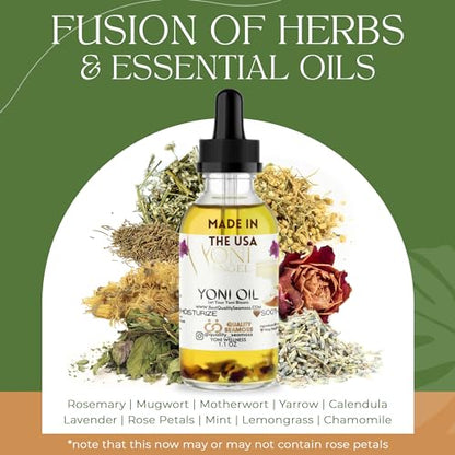 Natural Yoni Oil, Mint Fresh Feminine Care Oil, Reduces Odor, Restores pH Balance, All Natural, Herbal Yoni Quality Seamoss and Yoni OilBuy Supplements Australia