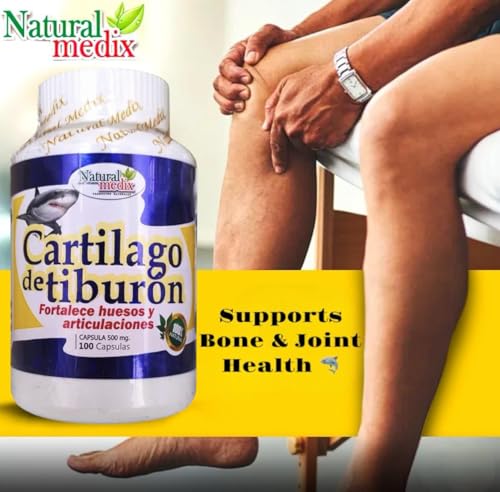 Natural medix Cartilage – Joint Support Supplement with Glucosamine, Collagen & Magnesium – 100 Caps - Cartílago de Tiburon Natural medixBuy Supplements Australia