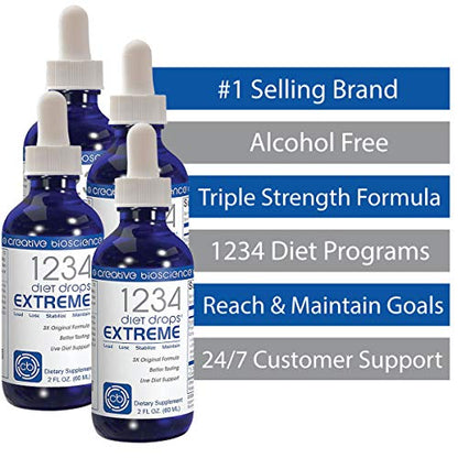 Creative Bioscience 1234 Diet Drops Extreme, 2 Fl Oz (4 Pack) Creative BioscienceBuy Supplements Australia