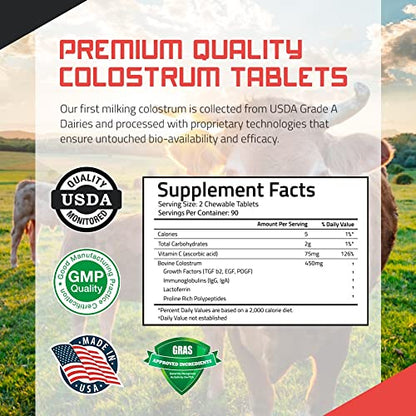 Bovine Colostrum Chewable Tablets - TBR Labs - with Immunoglobulins and Lactoferrin TBR LabsBuy Supplements Australia