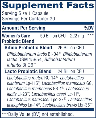 Renew Life Women's Probiotic Capsules, 50 Billion CFU Guaranteed, Supports Vaginal, Urinary Renew LifeBuy Supplements Australia