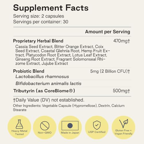 NOOCI NOO Gut, Gut + Skin: 3-in-1 Gut Health Supplement with Herbs, Probiotic & Postbiotic, Digestive Support for Bloating & Constipation, 60 Vegan Capsules NOOCIBuy Supplements Australia