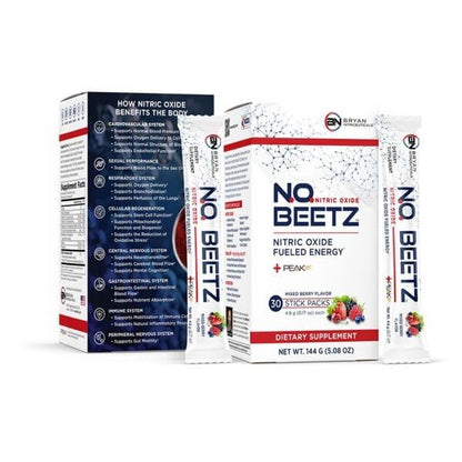 Bryan Nitriceuticals N.O. Beetz Nitric Oxide Fueled Energy Boost Supplement, Hydration & Cellular Energy Production Enhancer, Blend of Vitamins and Minerals (30 Servings) Bryan NitriceuticalsBuy Supplements Australia