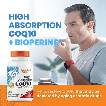 Doctor's Best High Absorption CoQ10 with BioPerine, Non-GMO, Gluten & Soy Free Doctor's BESTBuy Supplements Australia