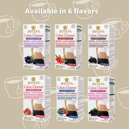 Hyleys Colon Cleanse Tea Acai Berry Flavor - 25 Tea Bags (12 Pack - 300 Tea Bags Total) HYLEYSBuy Supplements Australia