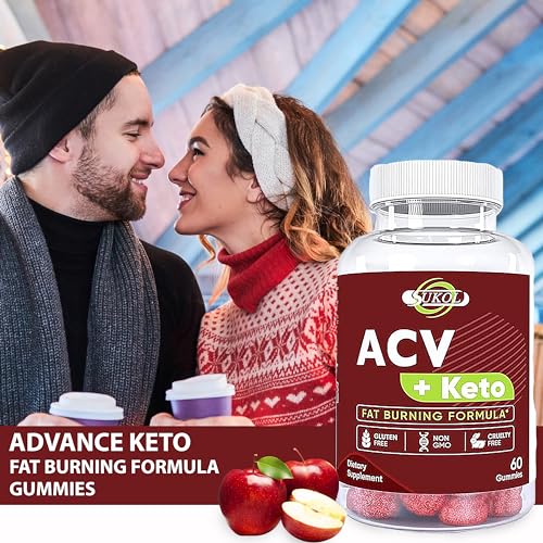 60 Counts Keto ACV Gummies Advanced Formula - Diet Gummies for Women & Men SukolBuy Supplements Australia
