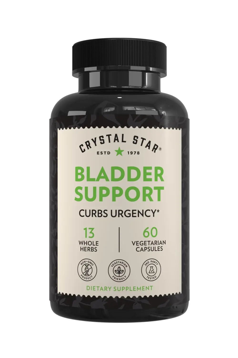 Crystal Star Bladder Support (60 Capsules) – Herbal Supplement for Healthy Bladder Function - Cranberry, Dandelion & Fenugreek - Helps Overactive Bladder and Incontinence - Non-GMO Crystal StarBuy Supplements Australia