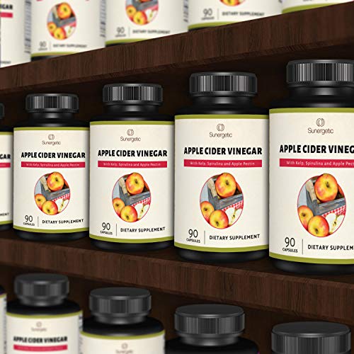 Sunergetic Premium Apple Cider Vinegar Capsules – Includes Apple Pectin, Spirulina SunergeticBuy Supplements Australia