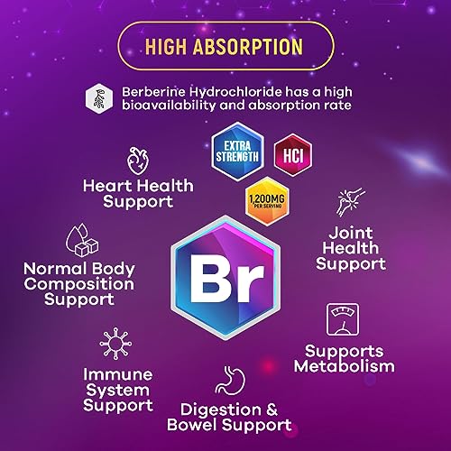 Berberine Supplement 1200mg per Serving - High Absorption Heart Health Support Nature's NutritionBuy Supplements Australia