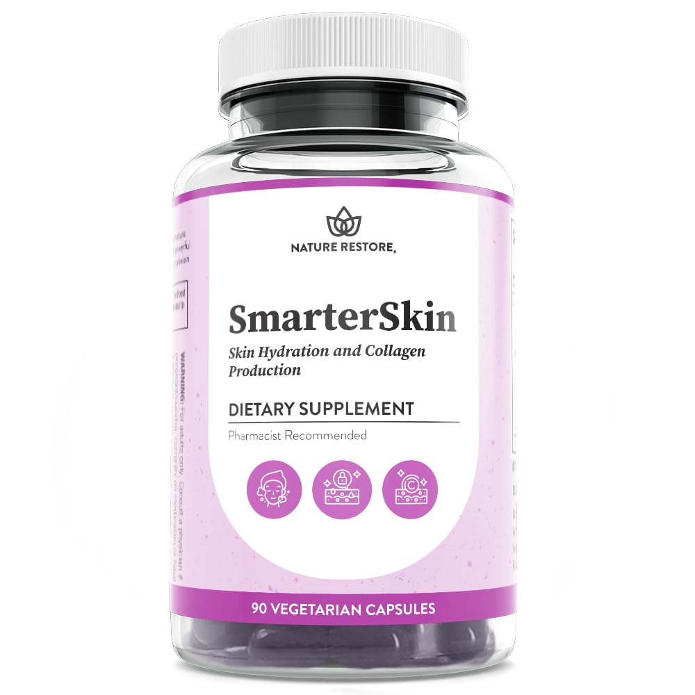 Smarter Skin, Nourishing Skin Health Within, Triple Combination of Polypodium Leucotomos Extract, FloraGLO, Verbasnol, 60 Vegan Capsules Nature RestoreBuy Supplements Australia