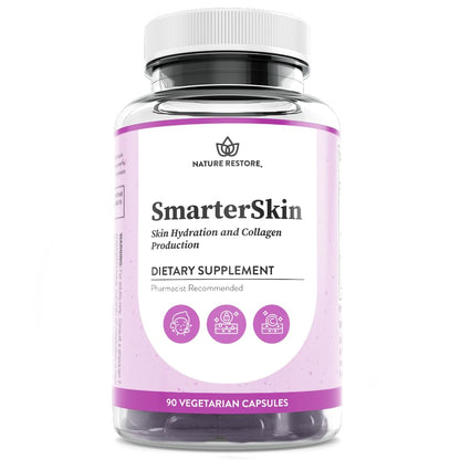 Smarter Skin, Nourishing Skin Health Within, Triple Combination of Polypodium Leucotomos Extract, FloraGLO, Verbasnol, 60 Vegan Capsules Nature RestoreBuy Supplements Australia